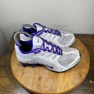 Nike Shox Turbo 13 Womens Running Shoes White Purple 356918-550 Size 8